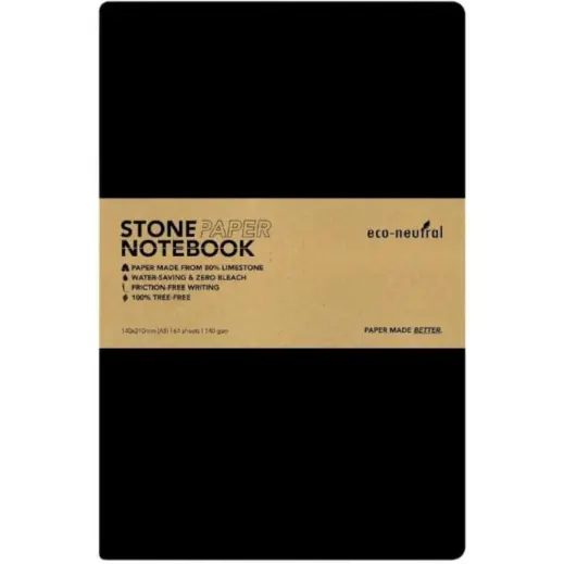 Neya Eco-Neutral Stone Paper Tree-Free Notebook Black Band